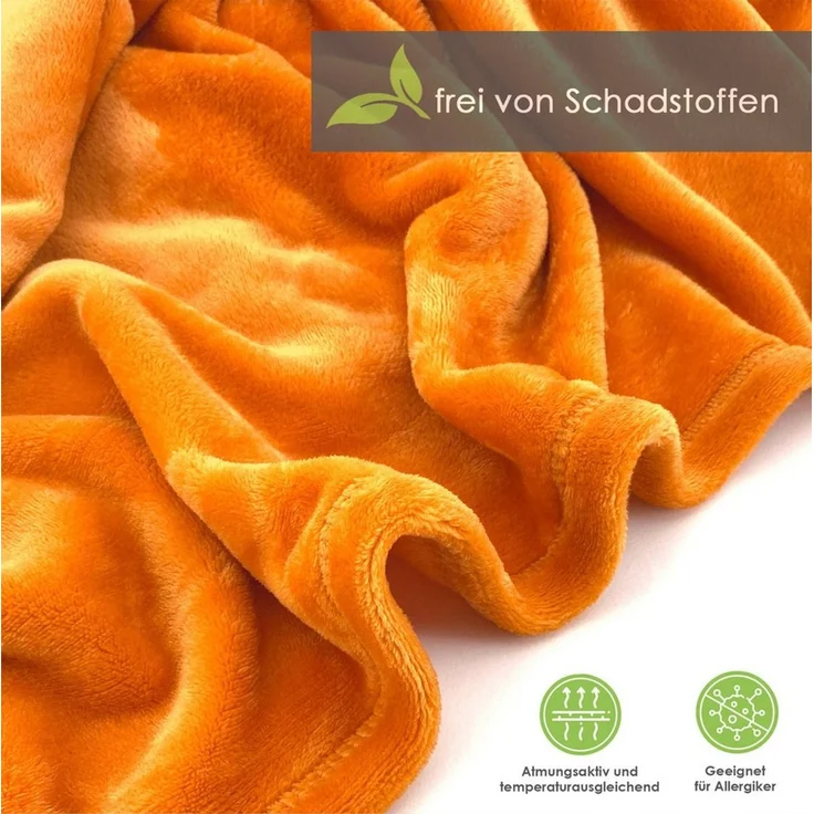 Wohndecke Premium Super Soft Flanell Kuscheldecke Sofadecke, heimtexland, super weich und flauschig, Allergiker geeignet, atmungsaktiv – Bild 2