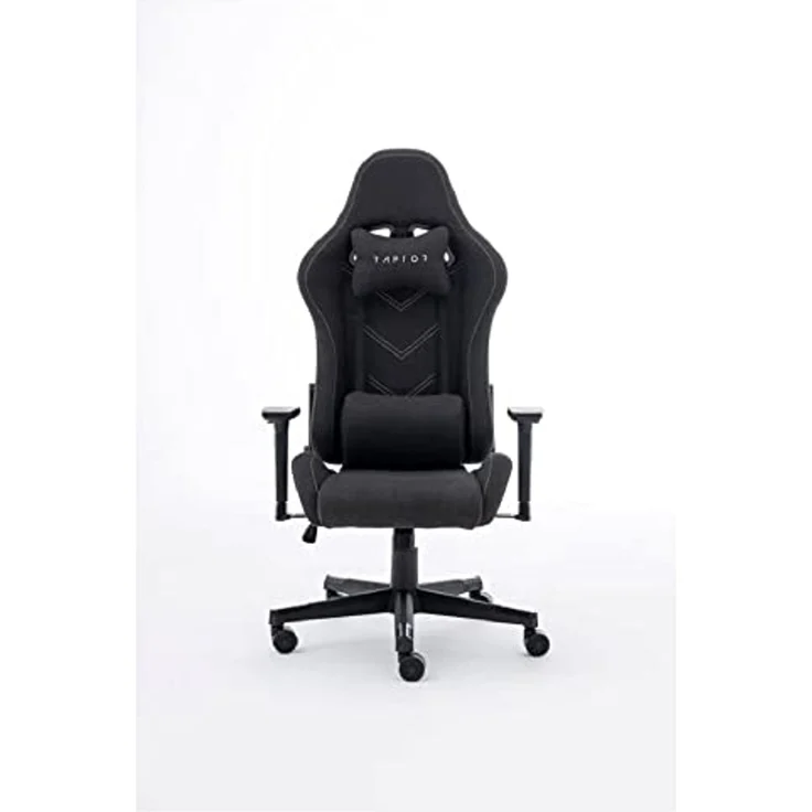 Raptor Gaming GS-100 - Gepolsterter Sitz - Gepolsterte Rückenlehne - Schwarz - Schwarz - Stoff - Schwarz – Bild 1