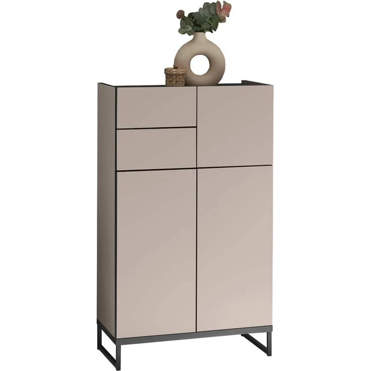 moebel-dich-auf Highboard VENEZIA (Badezimmer Midischrankin kaschmir 60 cm breit), push to open – Bild 5