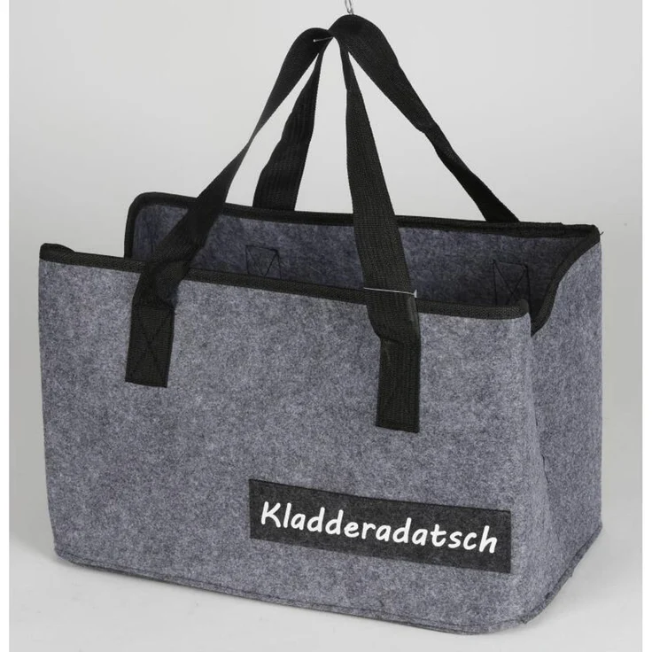 Filztasche Schriftzug Kamin Brennholz Korb Tragen Shopper Aufbewahrung Einkauf – Bild 3