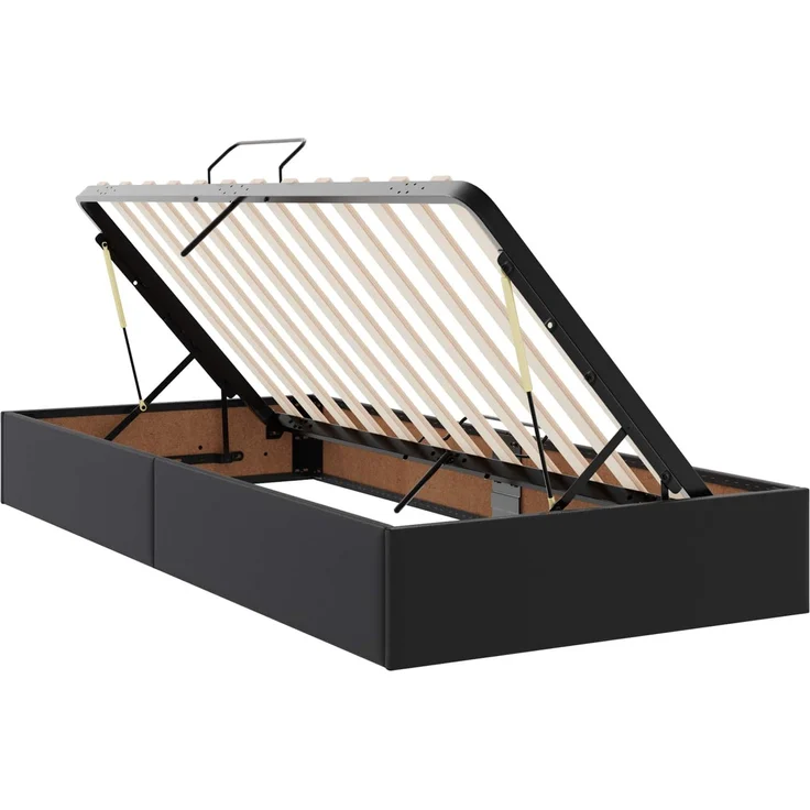 vidaXL Ottoman Bettgestell Schwarz 100 x 200 cm Kunstleder 3442758 – Bild 6