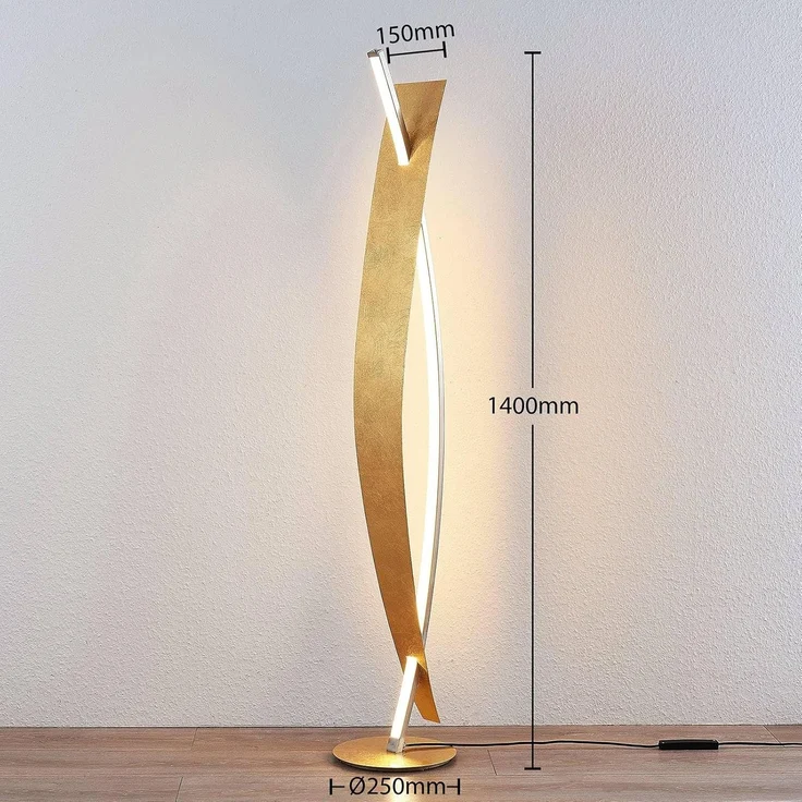 Lucande Stehlampe Marija, Enthalten, LED 24 W gesamt, warmweiß – Bild 6