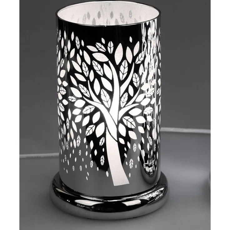 formano Nachttischlampe Touch, Farbe: Silber, Motiv: Baum