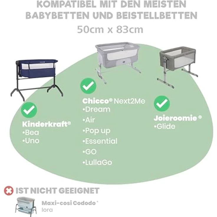 2X Spannbettlaken aus 100% Baumwolle mit Gummiband - 1X Matratzenschoner aus 100% wasserdichtem Material - 3er-Set - 50x83 cm - Zitrone – Bild 6