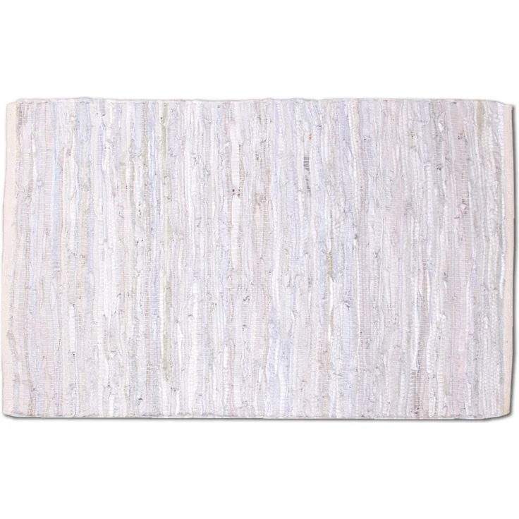 Flickenteppiche Leder 50x80cm weiß – Bild 3