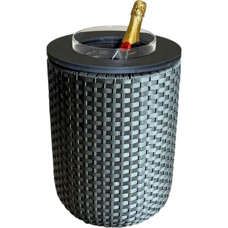 COOTAB Cooler Table LONDON 4-in-1 Loungetisch mit Acryl-Kühler - Anthrazit-Schwarz – Bild 1