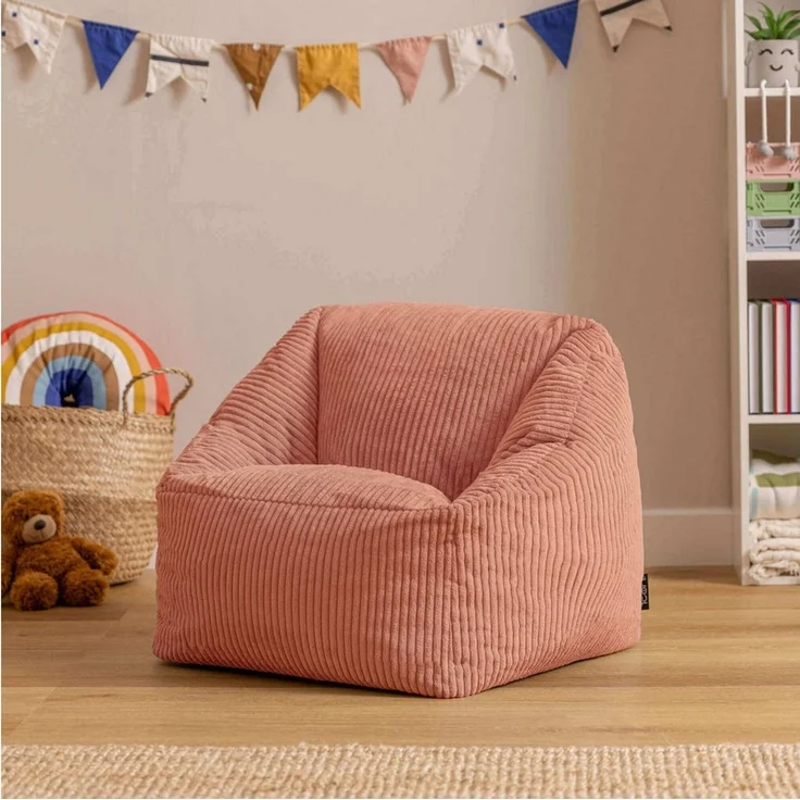 icon Sitzsack Kinder aus Cord Flauschig „Natalia“, 55x44cm, Made in Germany, für Kinderzimmer – Bild 2