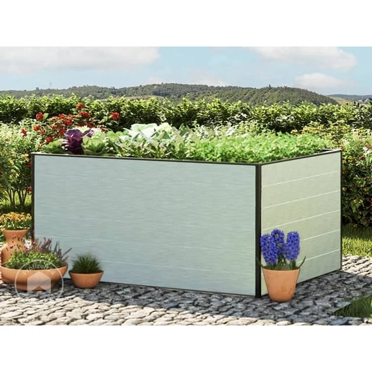 GFP Hochbeet Kräuter-Gemüse-Beet Aluminium CHRISTINA - 150x119x77cm - Aluminium eloxiert – Bild 1