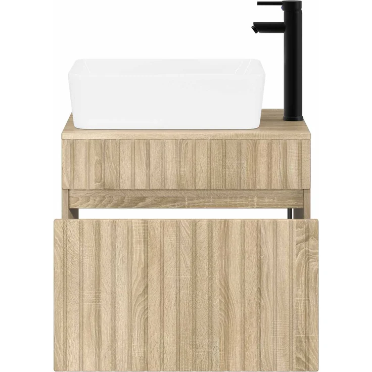 vidaXL Waschbeckenschrank Sonoma-Eiche 59 x 44,5 x 80 cm Holzwerkstoff 3404302 – Bild 3