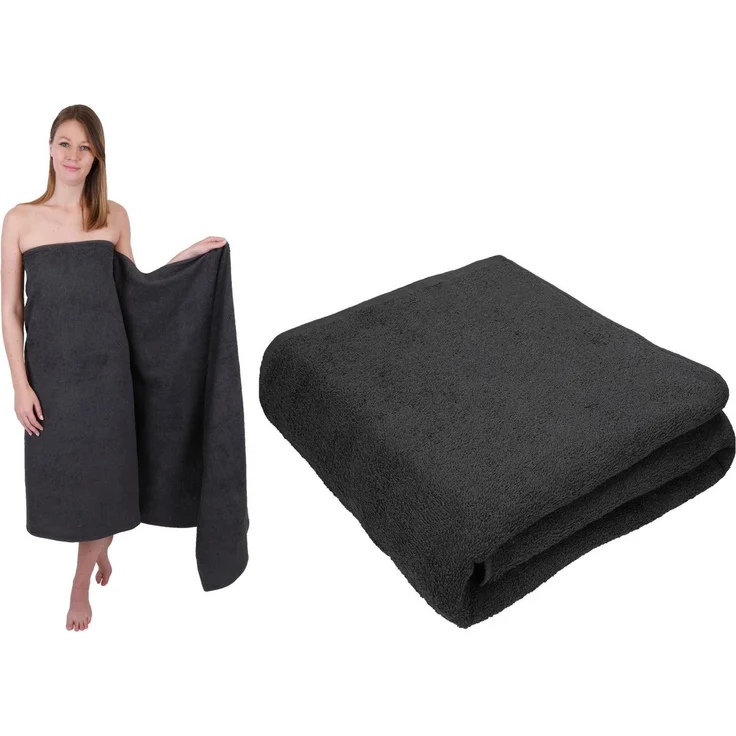 Betz Badetuch 2 Stück Maxi Duschtücher XXL Berlin Größe 100x150cm, 100% Baumwolle – Bild 1