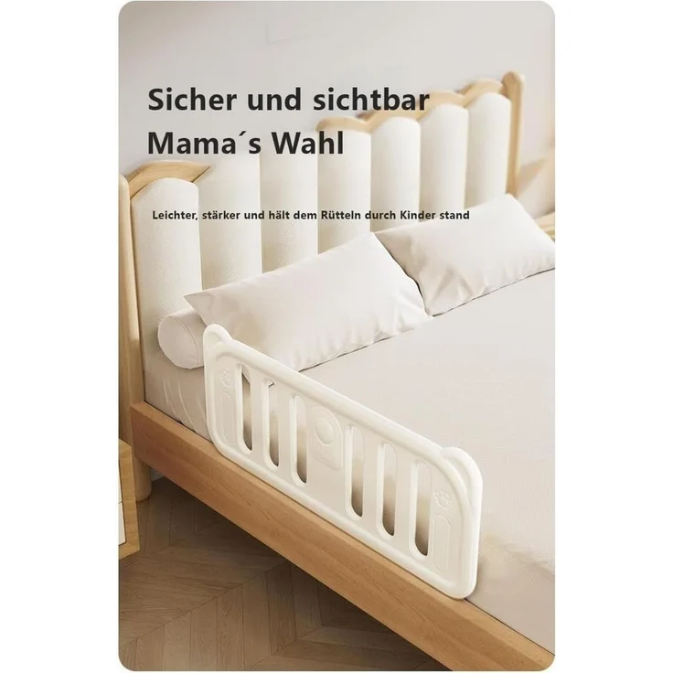 habeig Babybett Bettgitter Babygitter 120x47cm Rausfallschutz extrem stabil, 120 cm breit – Bild 6
