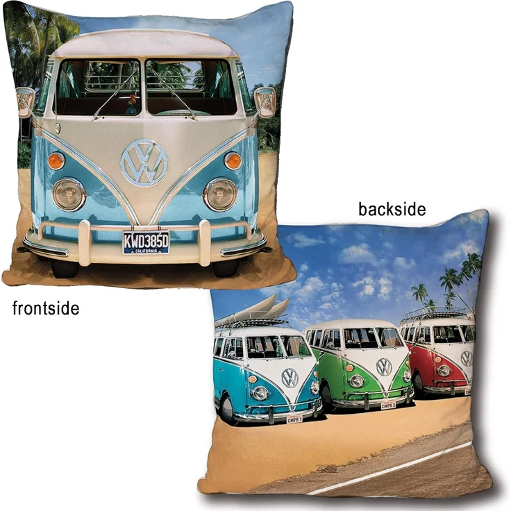 BERONAGE Dekokissen VW Volkswagen Bulli T1 40 x 40 cm Kissen passend zur Bettwäsche 084, kuschelweich – Bild 6