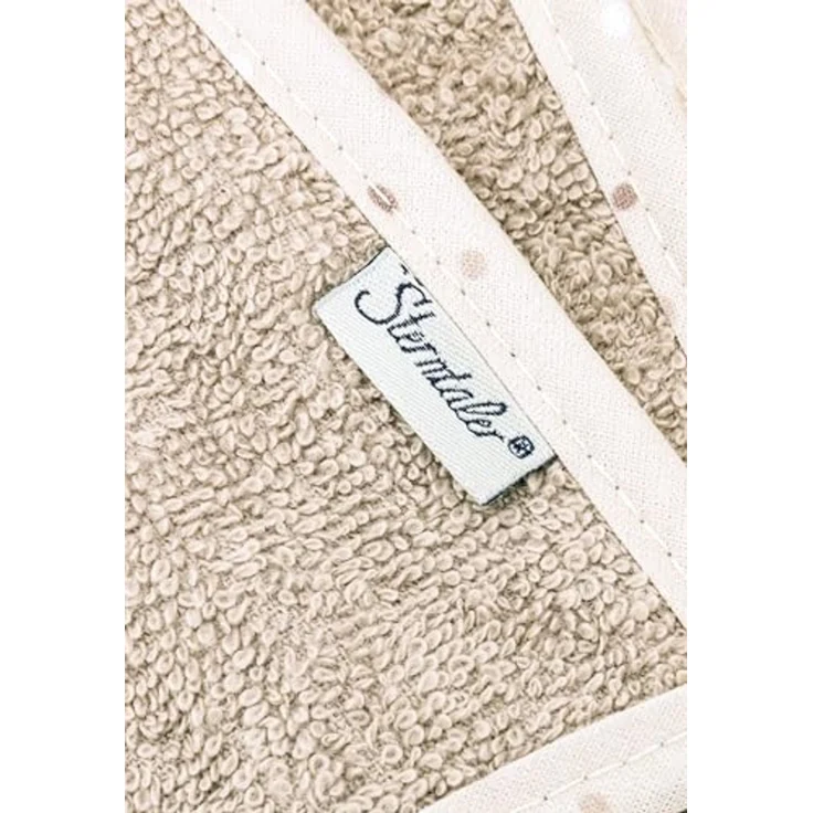 Sterntaler Kapuzenbadetuch 100x100 cm Hund Lucky - Badetuch mit Stickerei auf der Kapuze - Babybadetuch mit Kapuze aus saugfähiger Baumwolle, Sand – Bild 5