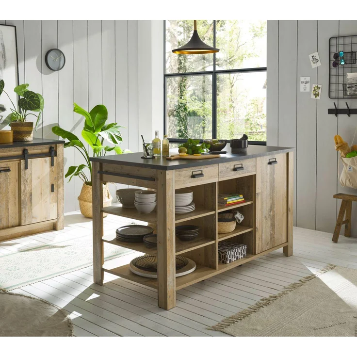 Kücheninsel Stove in Used Wood hell 162 cm – Bild 5