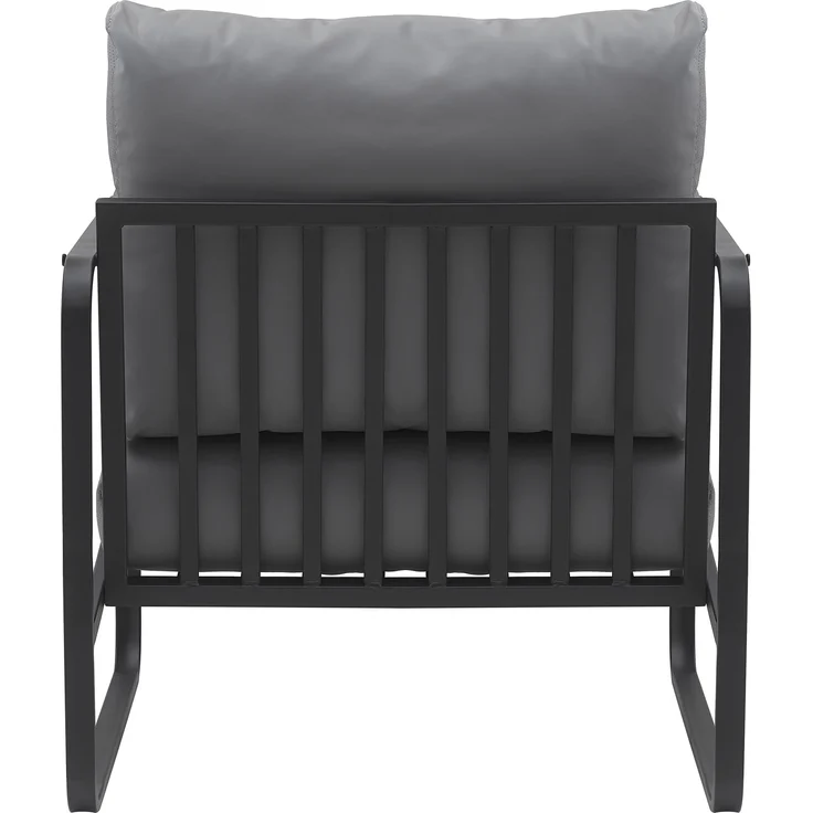 CLP Lounger Manea mit Metallgestell,grau Kunstleder – Bild 6