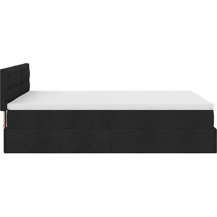 vidaXL Ottoman-Bett mit Matratze Schwarz 140x190 cm Stoff 3311624 – Bild 9
