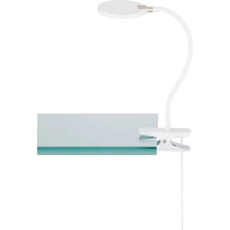 Fischer & Honsel 50594 LED Klemmleuchte Luiz Weiss 3000K dimmbar