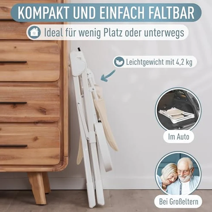 ib style Hochstuhl Leno, leicht (4kg) klappbar einfach zu reinigen – Bild 5