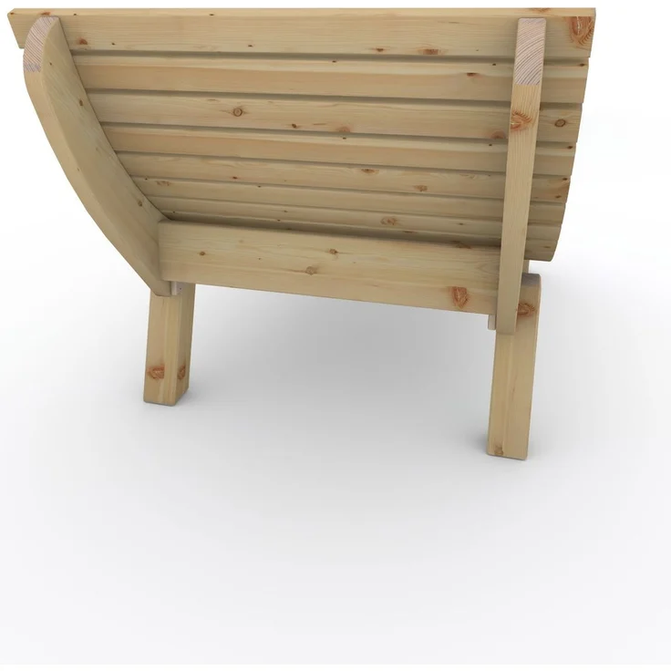 Gartenliege Relaxliege "Liege-Franzi" (Lärche) Breite 140cm Einstiegshöhe 40cm mit Füßen – Bild 5