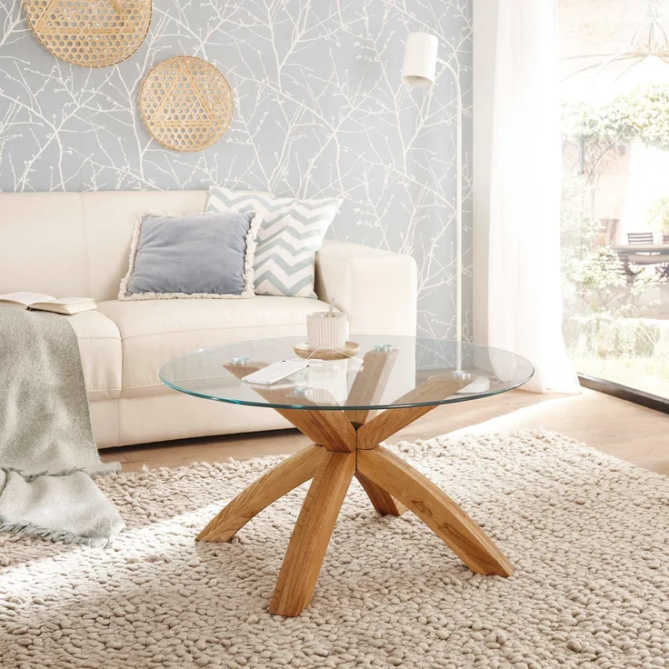 Couchtisch >BISIRA< (BxHxT: 80x40x80 cm) in holzfarben - 80x40x80 (BxHxT) – Bild 1