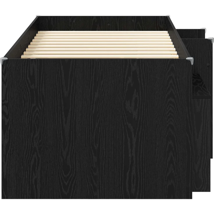 vidaXL Loft Bettgestell mit Schrank 3 stk. Schwarz Holzwerkstoff 3423407 – Bild 4