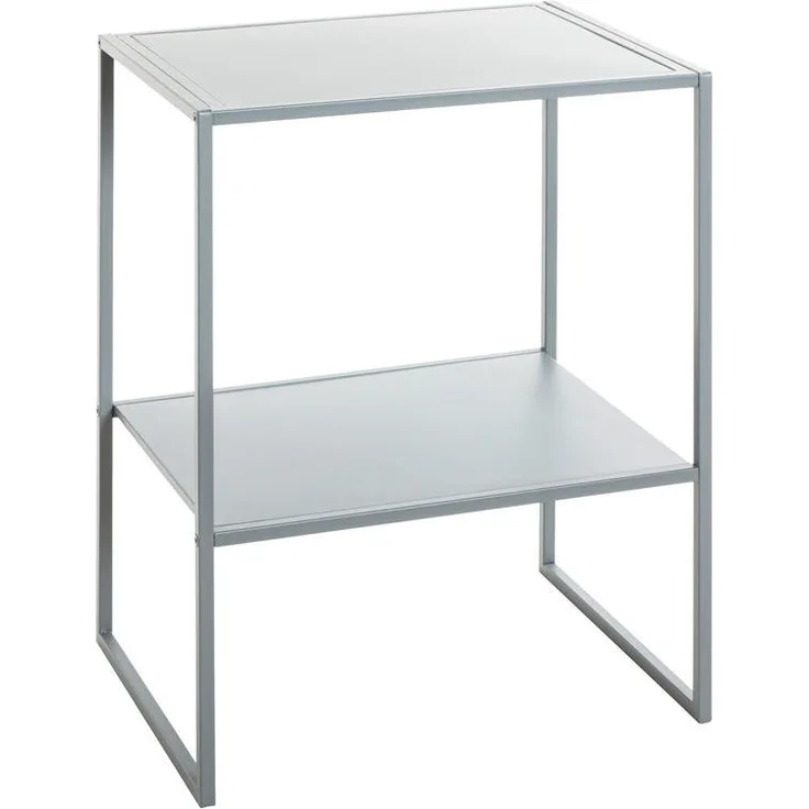 XXXL Beistelltisch Grau, rechteckig aus Metall, 35x60x45 cm, ideale Ergänzung für das Wohnzimmer