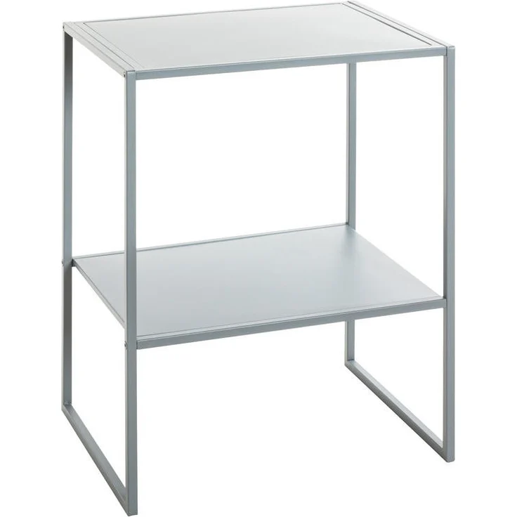XXXL Beistelltisch Grau, rechteckig aus Metall, 35x60x45 cm, ideale Ergänzung für das Wohnzimmer