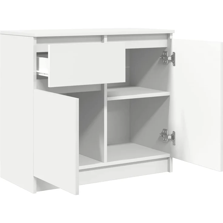 vidaXL Sideboard mit Schublade Weiß 71x35x65 cm Holzwerkstoff 861598 – Bild 4