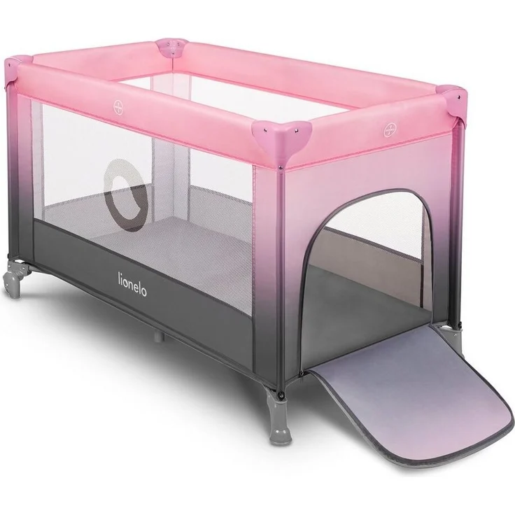 lionelo Baby-Reisebett Stefi, 120x60 cm Tragetasche Klappbaren Seiteneingang – Bild 3