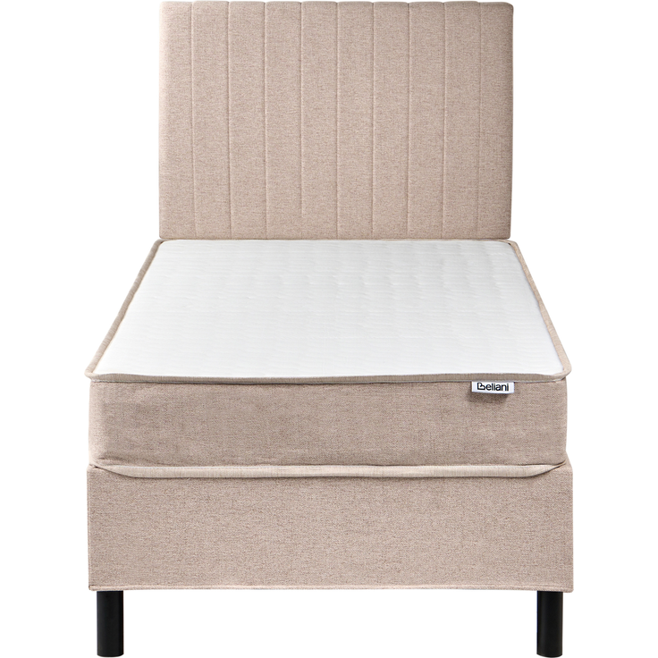 Boxspringbett Stoff COUNTESS 90x200 cm Beige – Bild 4