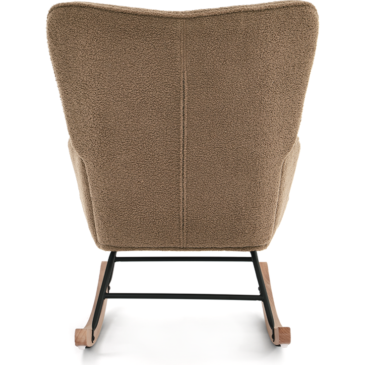 GOEURVANT 5006 Schaukelstuhl ohne Hocker (Relaxsessel, Ohrensessel) - Teddy-Stoff - Braun – Bild 5