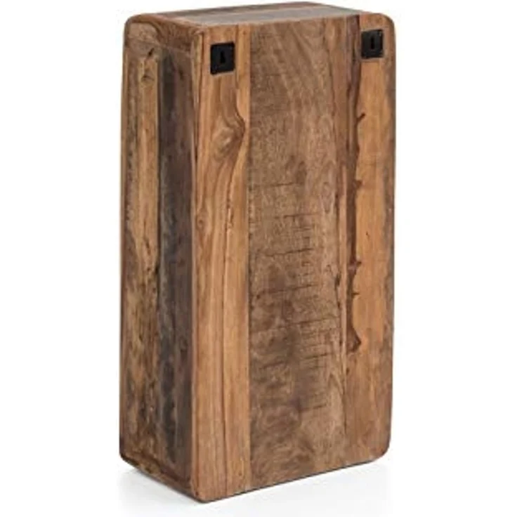 Hängeschrank Kalkutta II mit Fach 35x65x20 cm Woodkings Wandschrank Bad schmal Medizinschrank Dekoschrank recyceltes Hartholz mehrfarbig – Bild 7