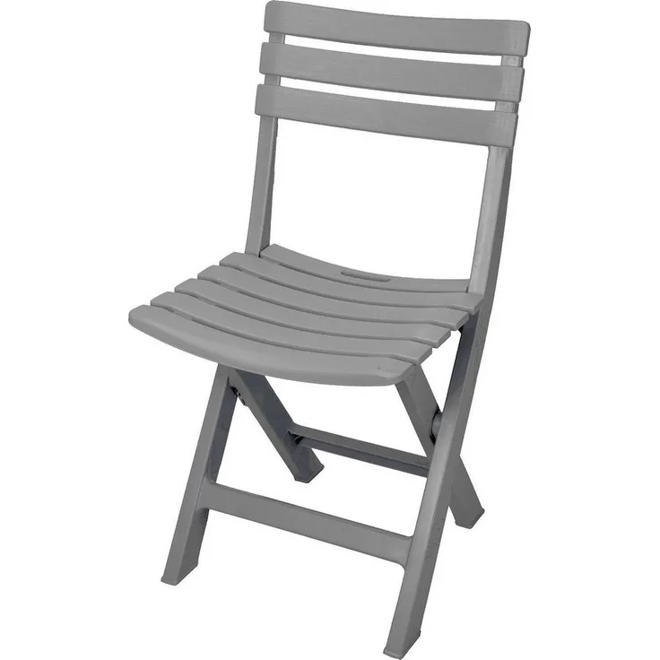 Spetebo Klappstuhl Kunststoff Klappstuhl 80 x 45 cm - grau (Einteilig, 1 St), Garten Balkon Terrasse Klapp Stuhl klappbar