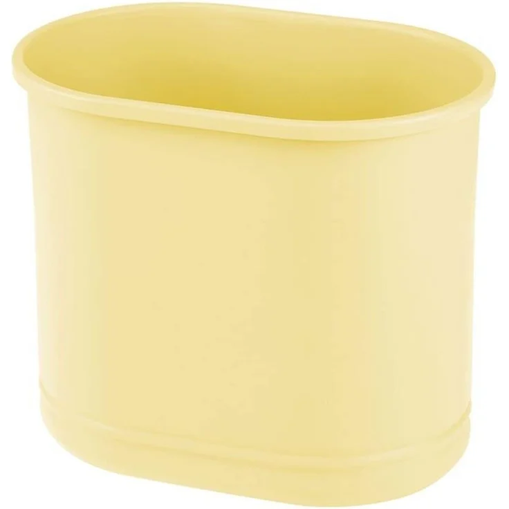 Mülleimer oval Metall gelb Abfalleimer Bad Büro 30cm rostfrei mDesign – Bild 3
