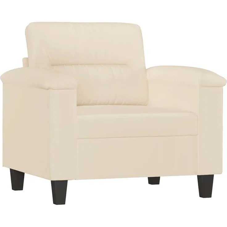 vidaXL Sessel Beige 60 cm Mikrofasergewebe 359554