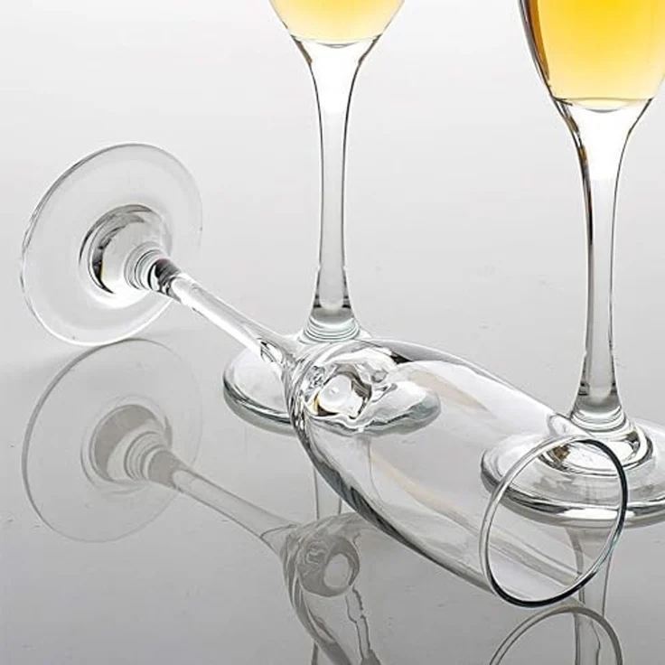 LAV Gläser-Set Empire Champagnerflöten, 6-tlg, Glas, 6er Set, 220ml, ideal für Sekt, Champagner und prickelnde Getränke. – Bild 5