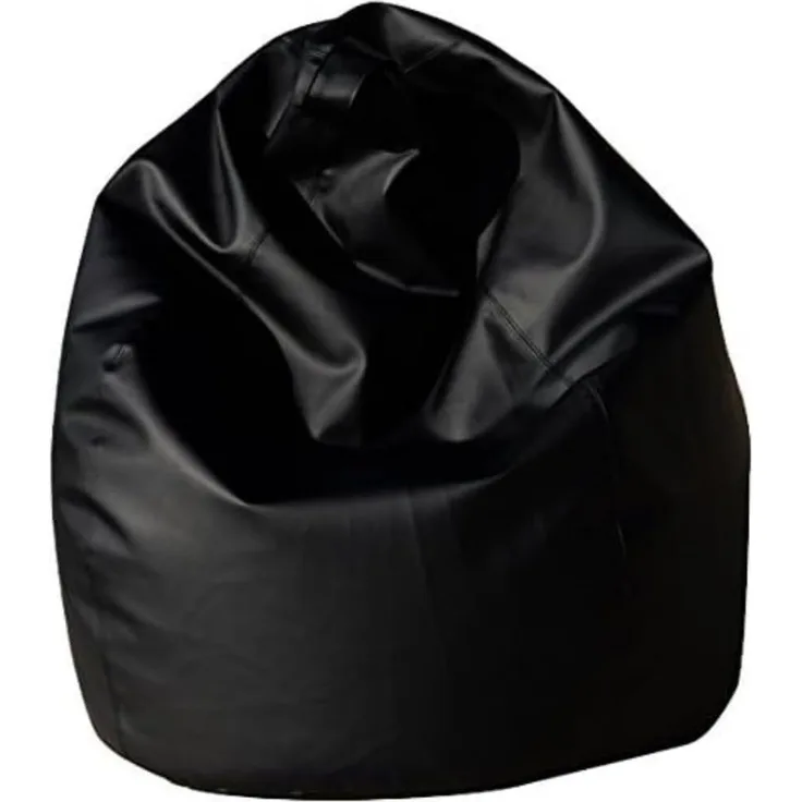 Dmora Einfarbiger Sitzsack, schwarze Farbe, Maße 80 x 120 x 80 cm