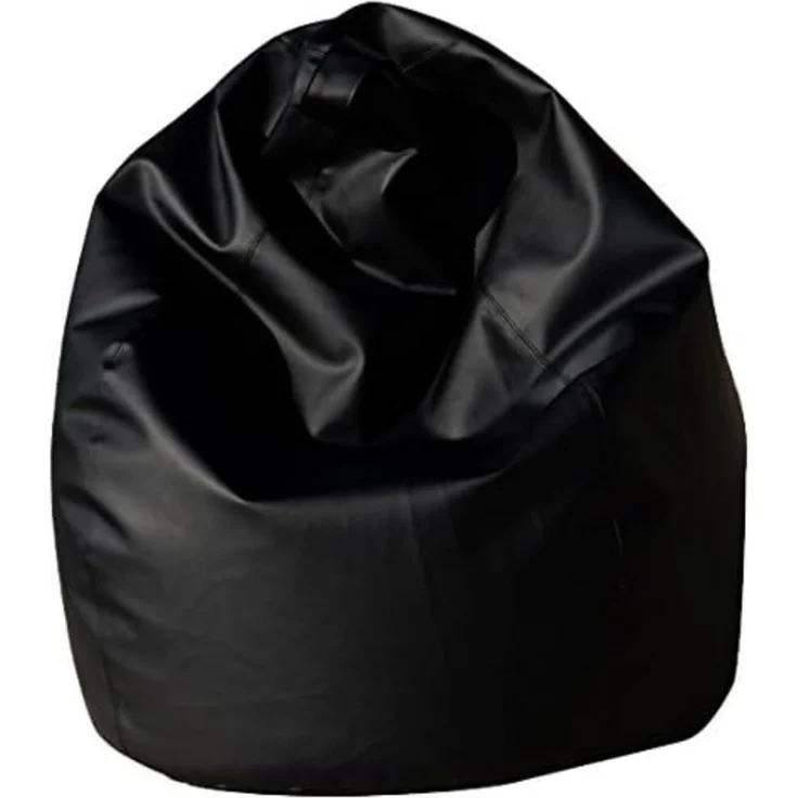 Dmora Einfarbiger Sitzsack, schwarze Farbe, Maße 80 x 120 x 80 cm
