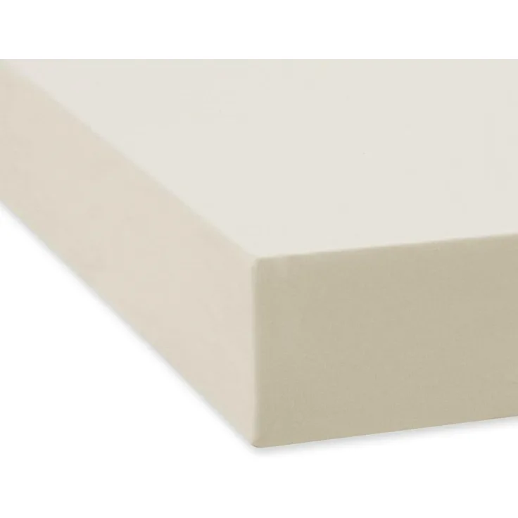 Traumschlaf Feinbiber Spannbettlaken, Ecru, 120x200 cm