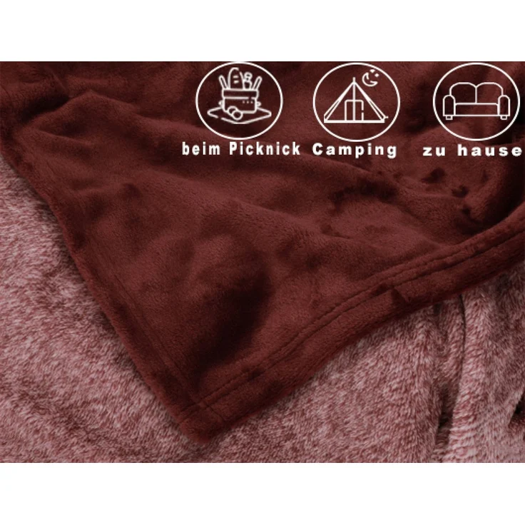 Wohndecke Kuscheldecke in der Geschenkverpackung Größe 140x190 cm, Betz, Wohndecke XXL Warm Sofadecke Decke Couch – Bild 2