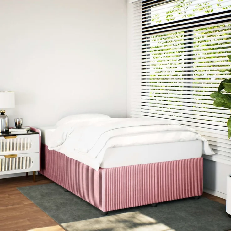 vidaXL Bettgestell Rosa 120x200 cm Samt 3285005 – Bild 1