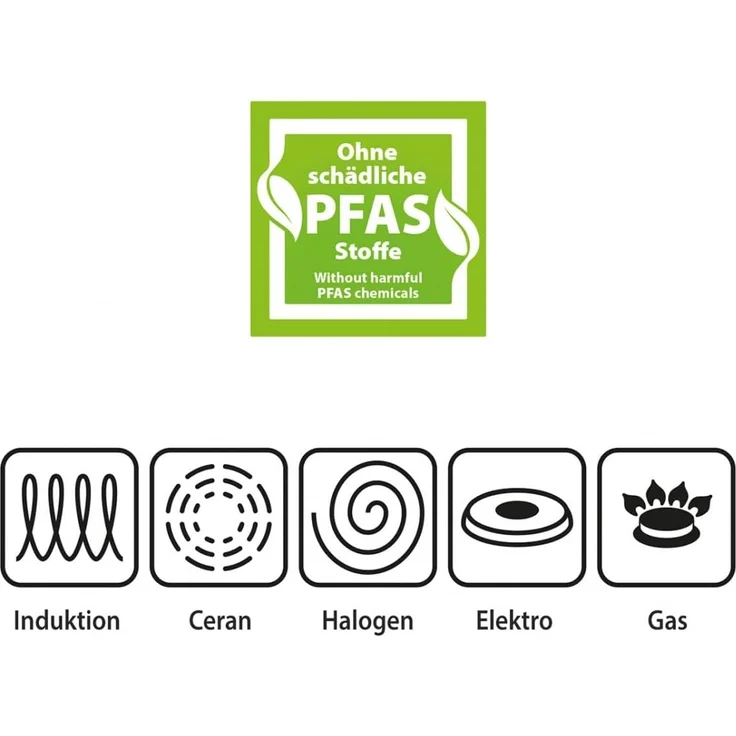 Genius Bratpfanne Cerafit Revolution Pfanne 28 CM, antihaftbeschichtet Induktion, Aluminium (Set, 28 cm Pfanne, 28 cm Deckel), antihaftbeschichtet – Bild 4