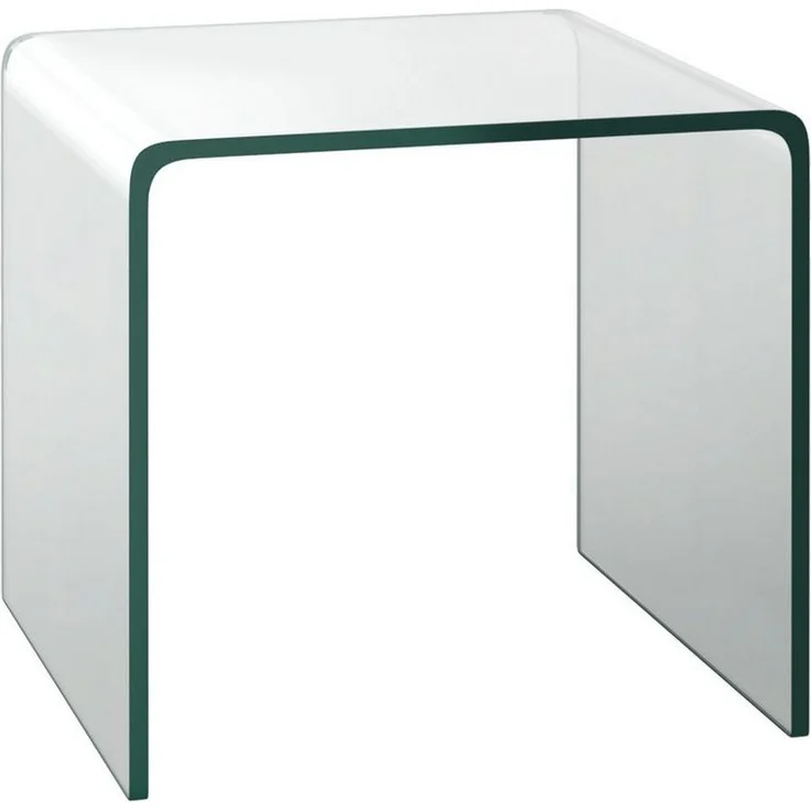 COSTWAY Couchtisch, Beistelltisch Glas, U-förmig, 45x45x41cm – Bild 1