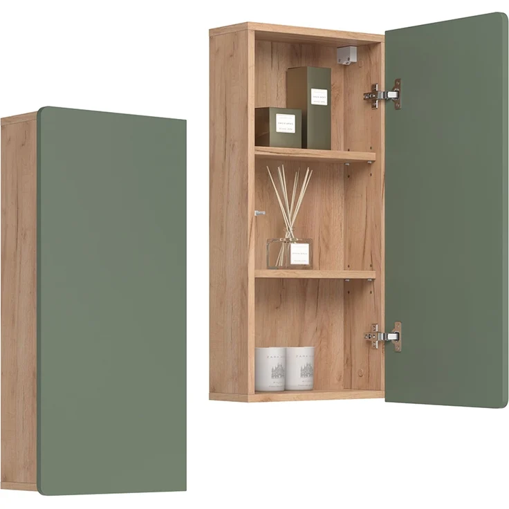 Hängeschrank Izan Grün/Goldkraft Eiche 36.6 x 76.6 cm Vicco – Bild 6