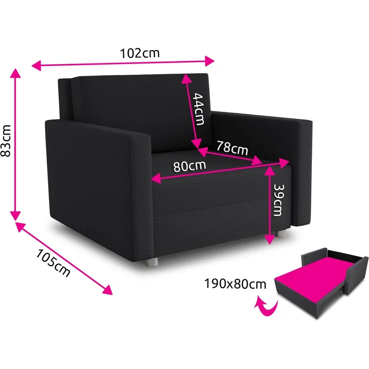 Schlafsofa Pura Midi mit Bettkasten - Polstersofa mit Schlaffunktion, Sofa, Bettsofa, Wohnlandschaft (Grau (Suedine 06)) – Bild 5