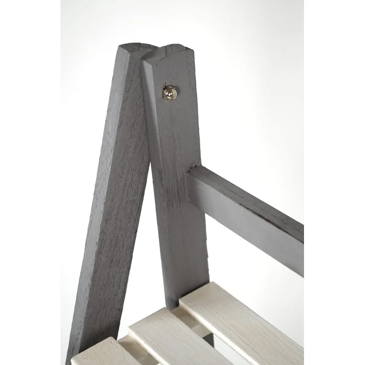 Kobolo Regal Stufenregal WHITE-GREY aus Paulownia-Holz – Bild 7