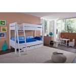 Relita 'Stefan' Etagenbett massiv weiß lackiert, ohne Schublade