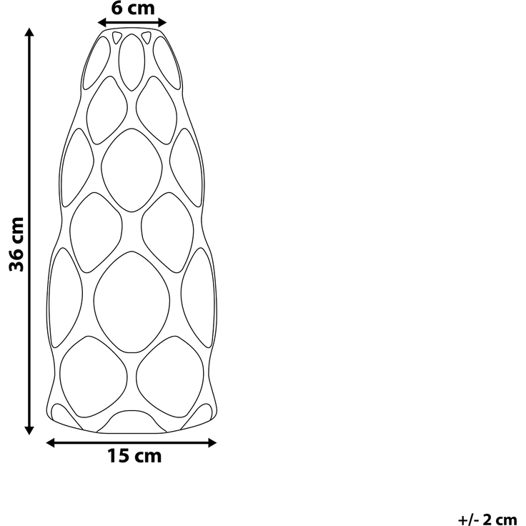 Blumenvase AVILA Steinzeug 36 cm Weiß – Bild 2