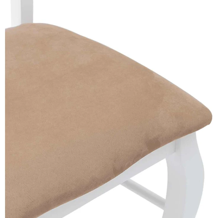 vidaXL Esszimmerstühle mit Kissen 2 Stk. Weiß Massivholz Gummibaum 4102498 – Bild 7