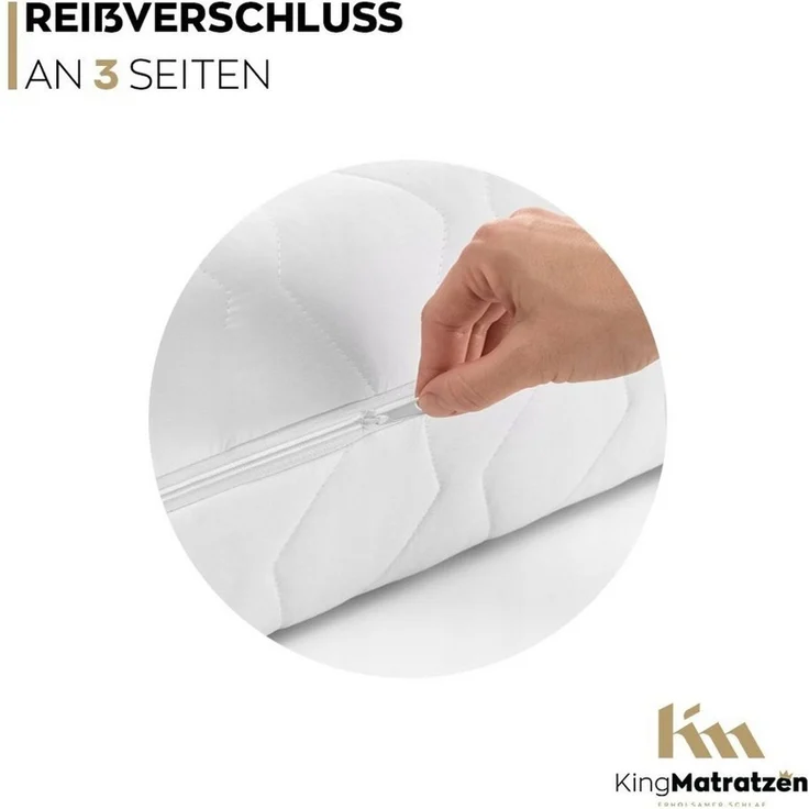 Matratzenschutzbezug Matratzenbezug KingBEZUG 100 x 200 x 12 cm Ersatz Bezug KingMatratzen – Bild 1